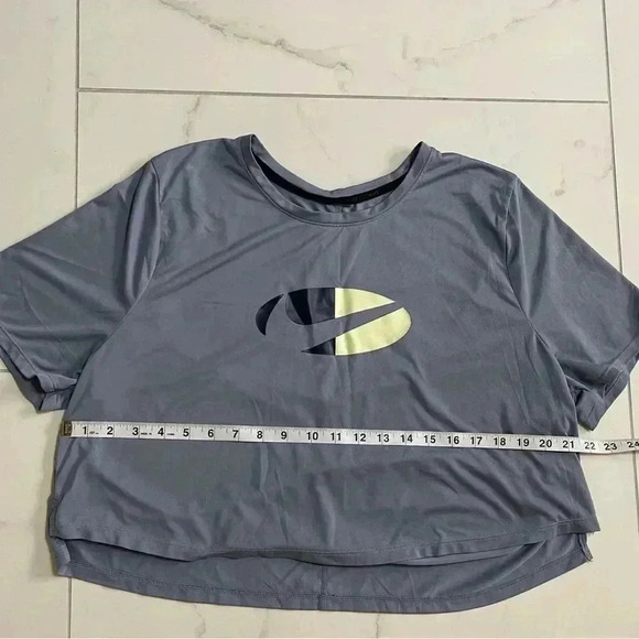 Nike Women's Plus Size Dri-Fit One Cropped Top Ashen Slate 1X - Picture 6 of 9